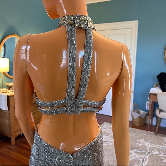 FAVIANA Sequin Halter Gown - Picture 9 of 16